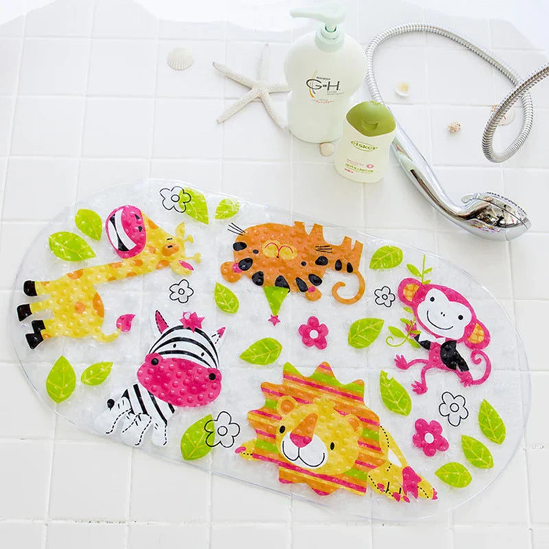 DecorBites™ Cartoon Non-Slip Bathroom Mat with Suction Cup for Child Bathtub Eco-Friendly