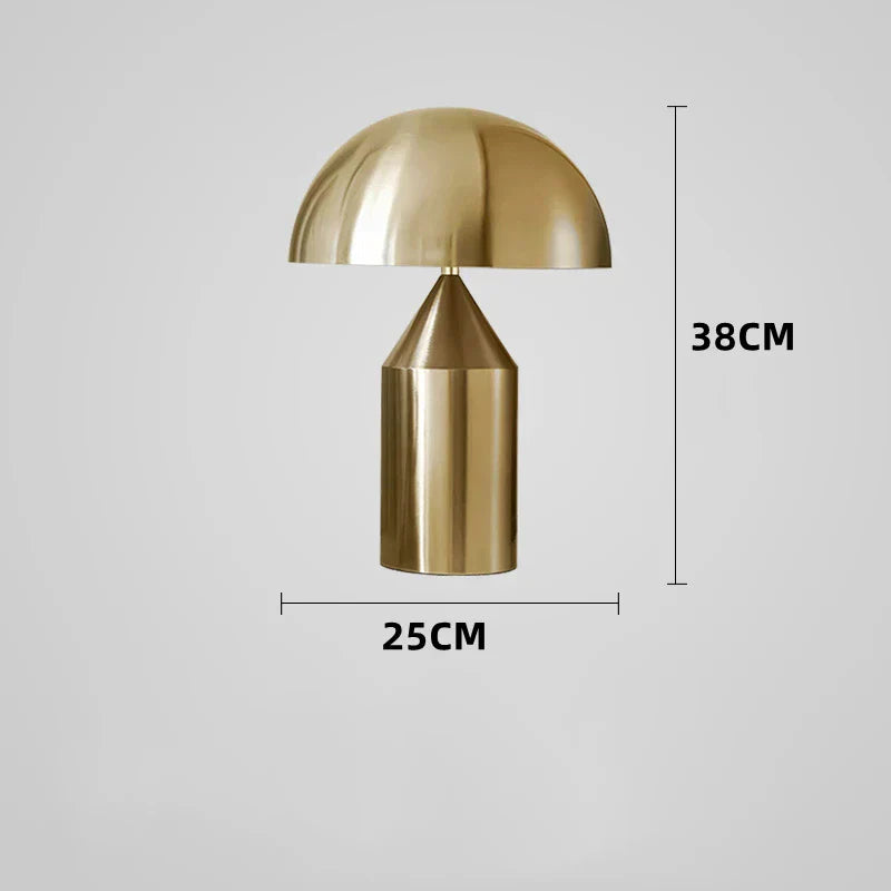 DecorBites™ Golden Mushroom LED Desk Lamp for Home Decoration & Reading