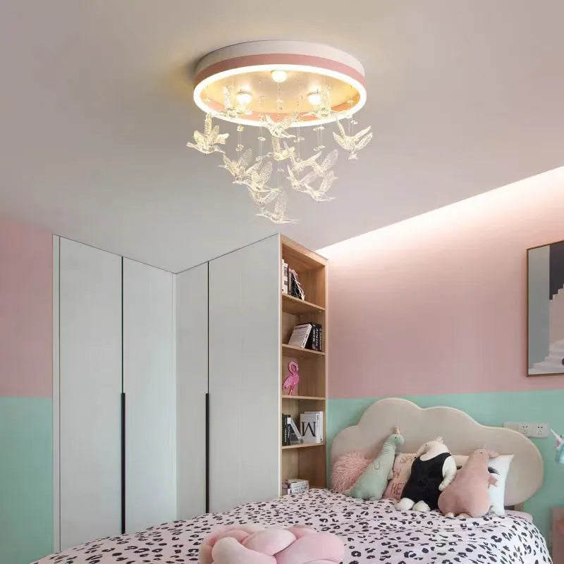 DecorBites™ Flying Bird Ceiling Light: Fashionable and Romantic Kid's Room Decor Lamp