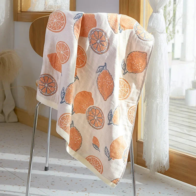 DecorBites™ Cotton Gauze Bath Towel - Large Cartoon Towel 70x140cm