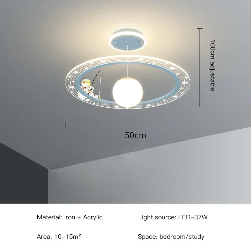 DecorBites™ LED Chandelier for Boy's Room with Remote Control and Modern Design