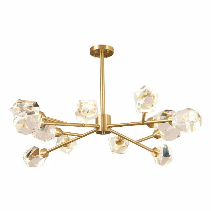DecorBites™ Copper LED 3-Light Dimmable Crystal Chandelier