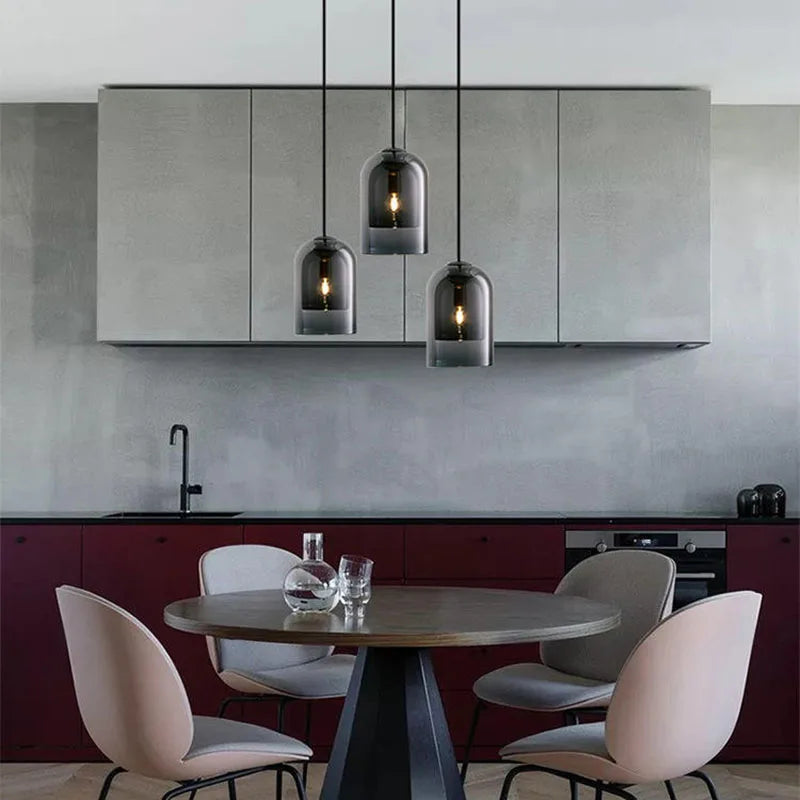 DecorBites™ Glass LED Chandelier for Bedroom Dining Room Bar Office Eco-Friendly Nordic Design