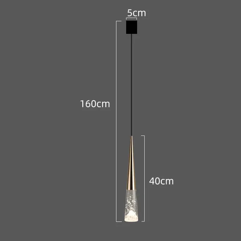 DecorBites™ LED Nordic Staircase Chandelier Golden Black Indoor Lighting