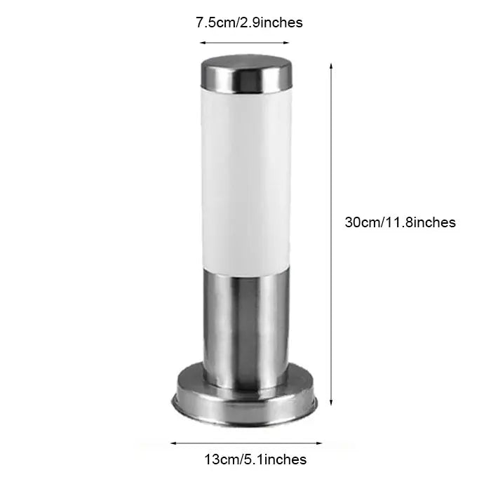 DecorBites™ Black Silver Landscape Bollard Path Light for Garden Decoration