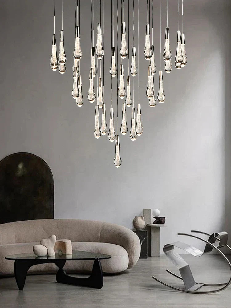 DecorBites™ Brass Crystal Ceiling Pendant Light Luxury Large Home Decor Fixture