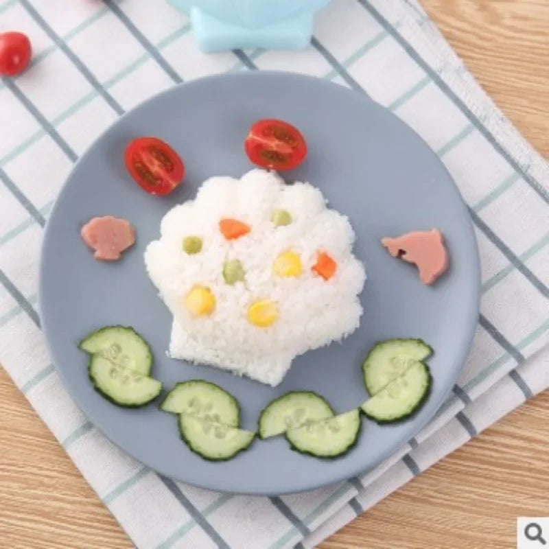 DecorBites™ Cartoon Cute Animal Sushi Mold Set - Dog Shell Crab Seal Rice Ball Mold