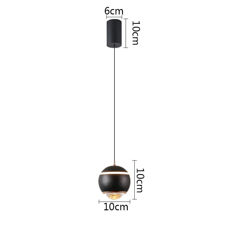 DecorBites™ Ball Pendant Lights for Bedroom, Dining Room, and Kitchen Island