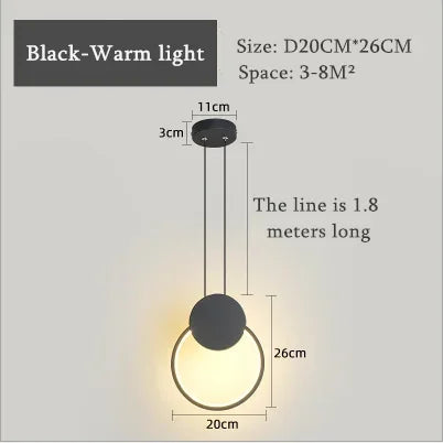 DecorBites™ Luxe Nordic Circle Lamp for Home Decor & Ambiance