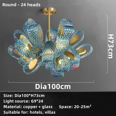 DecorBites™ Blue Glass LED Pendant Lamps for Home Decor and Lighting Innovation