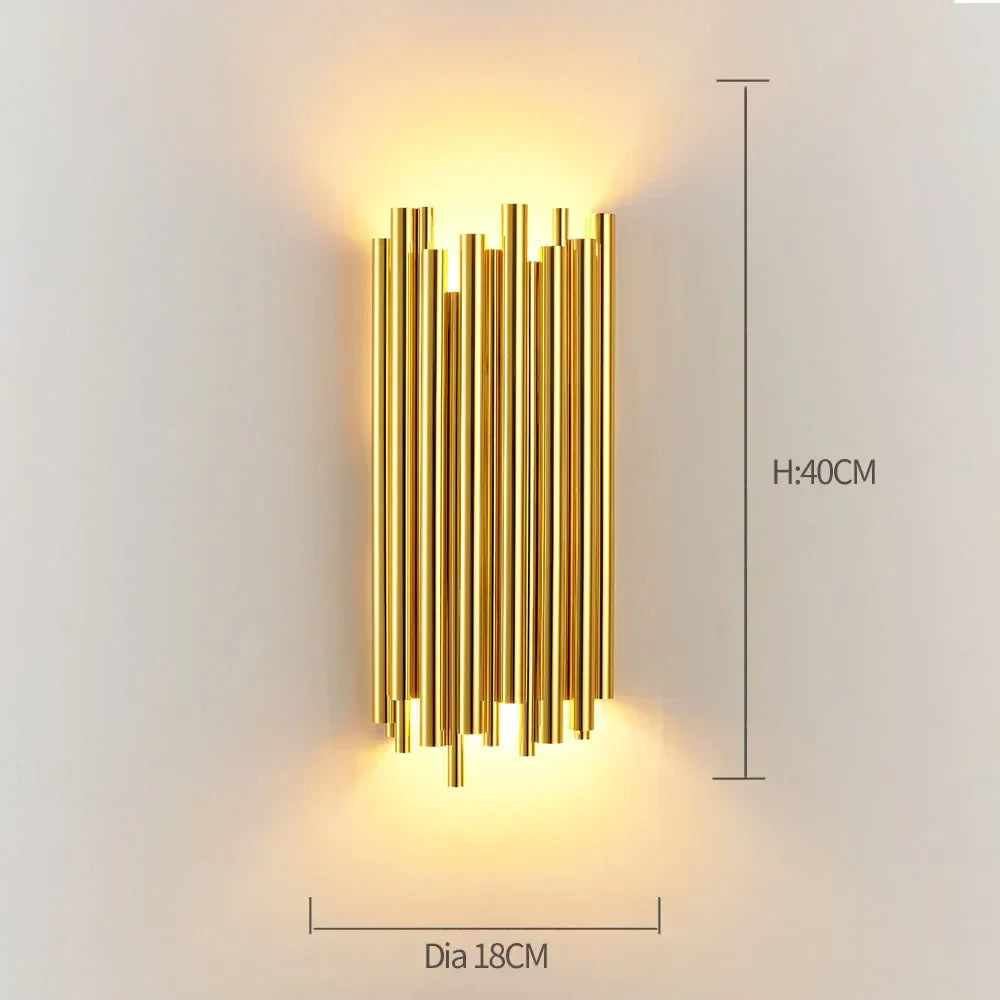 DecorBites™ Gold Crystal LED Wall Lights for Bedroom Living Room Home Decoration