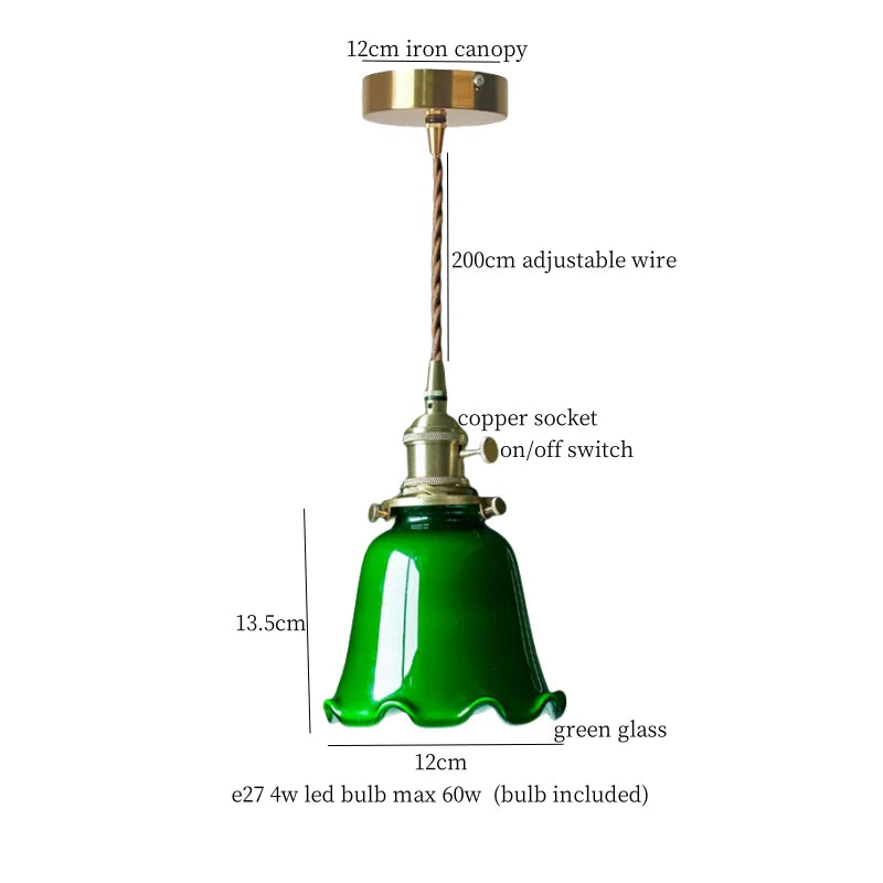 DecorBites™ Japanese Glass LED Pendant Lamp for Cafe, Loft, Restaurant, Living Room, Kitchen
