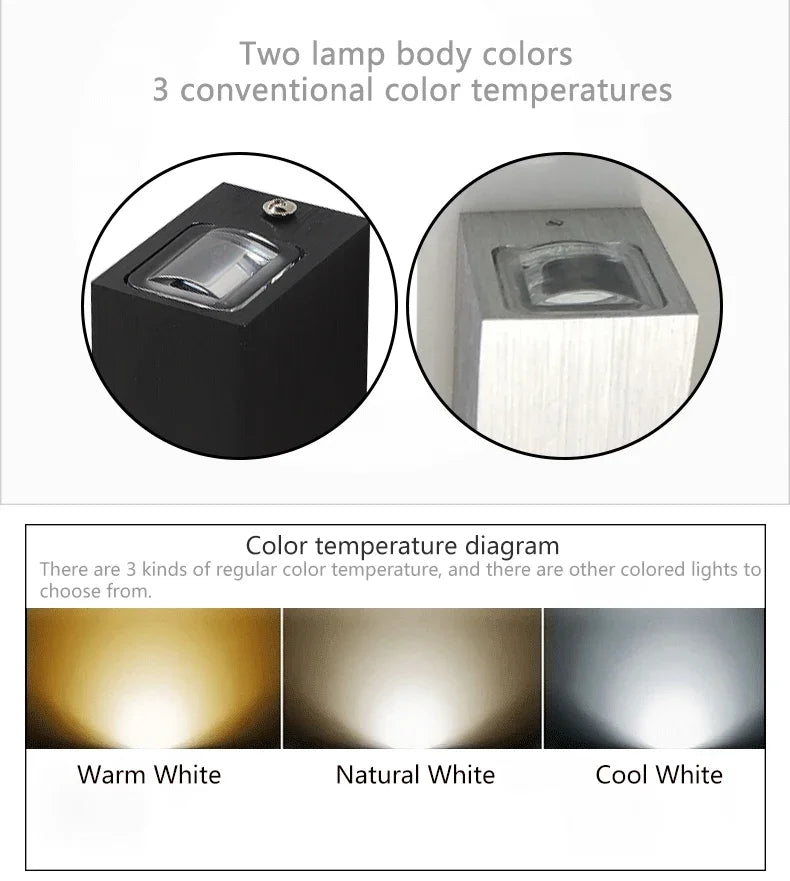 DecorBites™ LED Up Down Wall Lamp 6W Aluminum IP65 Indoor Outdoor Light Fixtures