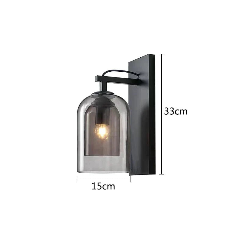 DecorBites™ Industrial Glass Wall Lamps for Living Room Bedroom Aisle Staircase Decor