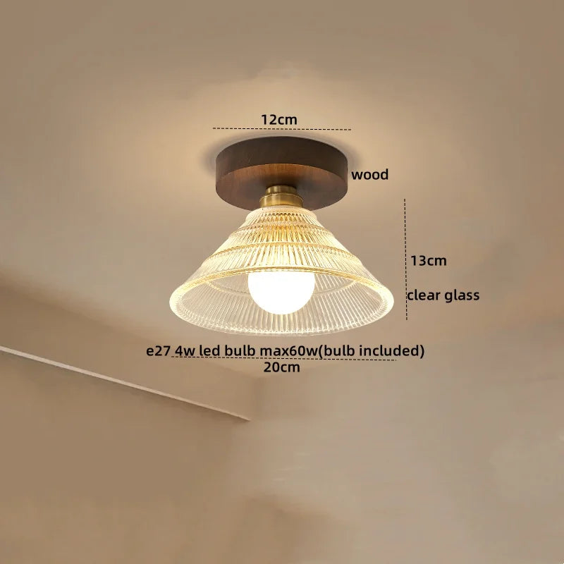 DecorBites™ Brass Glass Ceiling Lamp Modern LED Light Fixture - Elegant Home Decor