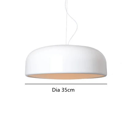 DecorBites™ Glossy Black Round Nordic Pendant Light for Dining Room and Bar Decor