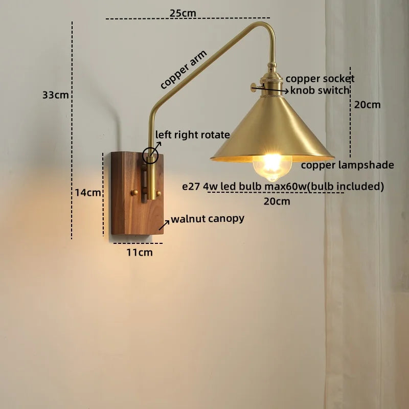 DecorBites™ Copper Ceramic LED Wall Lamps Modern Style for Bedroom Living Room Bar
