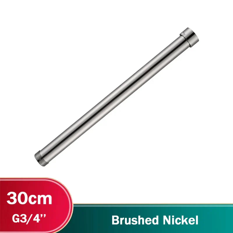DecorBites™ Black Bathroom Shower Faucet Extension Tube - Round & Square 30/40cm General Interface