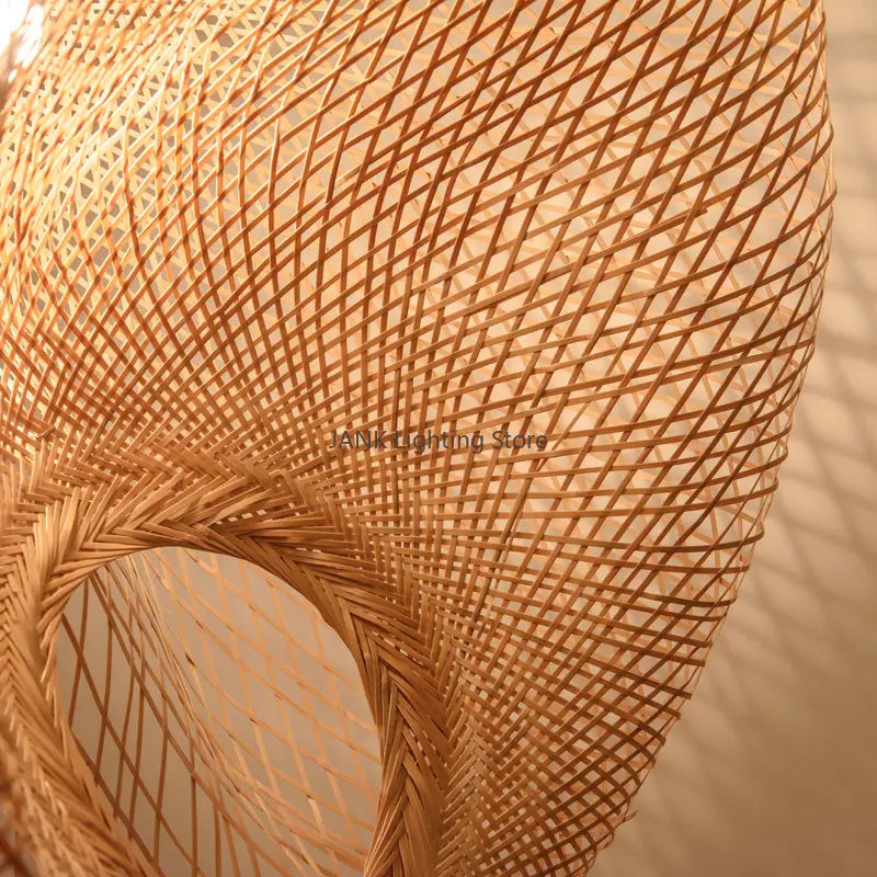 DecorBites™ Bamboo Wave Shade Pendant Lamp for Indoor Lighting