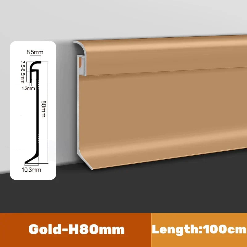 DecorBites™ LED Skirting Line Aluminum Profiles Baseboard Corner Wall Decor - Stair Bar Strip Light