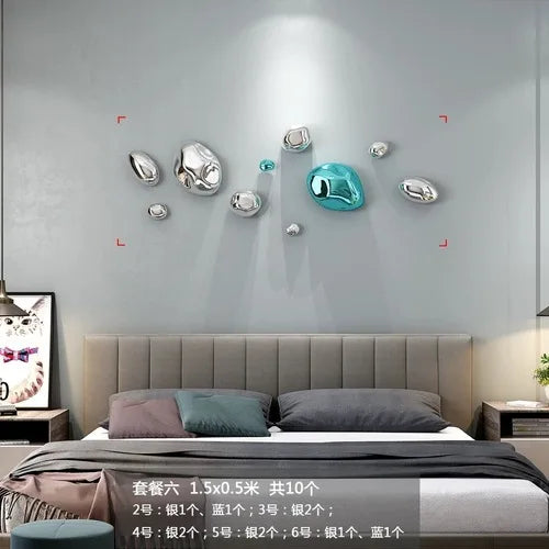 DecorBites™ 3D Gold Stone Wall Hanging Ornaments for Stylish Room Decor
