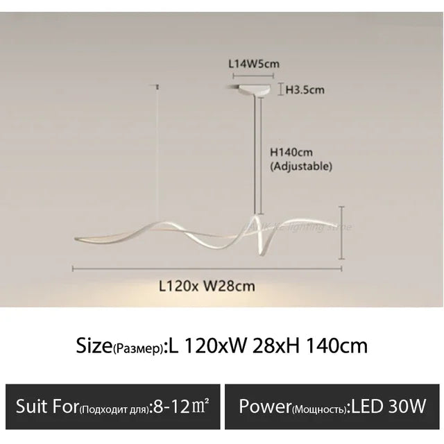 DecorBites™ Aluminum LED Chandelier: Modern Dining Island Light for Stylish Indoor Decoration
