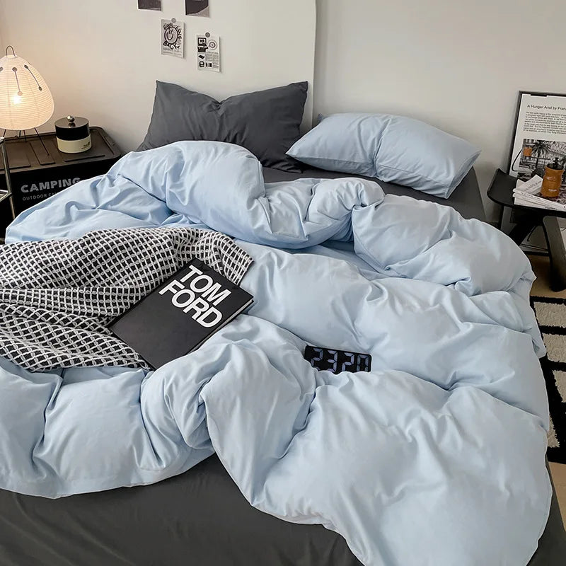 DecorBites™ Cotton Bed Sets Comforter Cover Set with Corner Ties