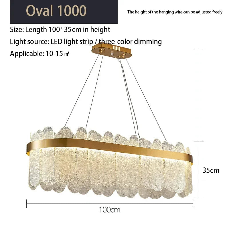 DecorBites™ Crystal LED Chandelier: Modern Round Ceiling Lamp for Living Room, Bedroom & Hotel