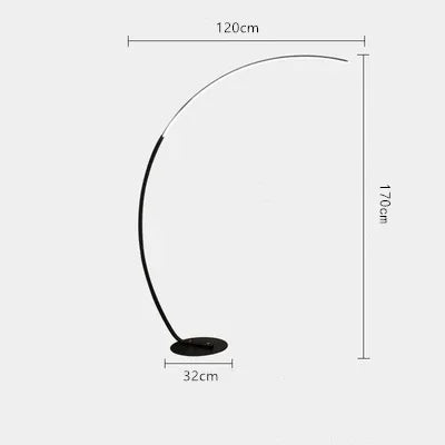DecorBites™ Arc Shape LED Floor Lamp with Remote Control for Modern Living Room Decor