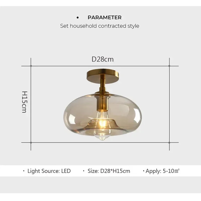 DecorBites™ LED Glass Ceiling Light Chandeliers for Modern Living Spaces