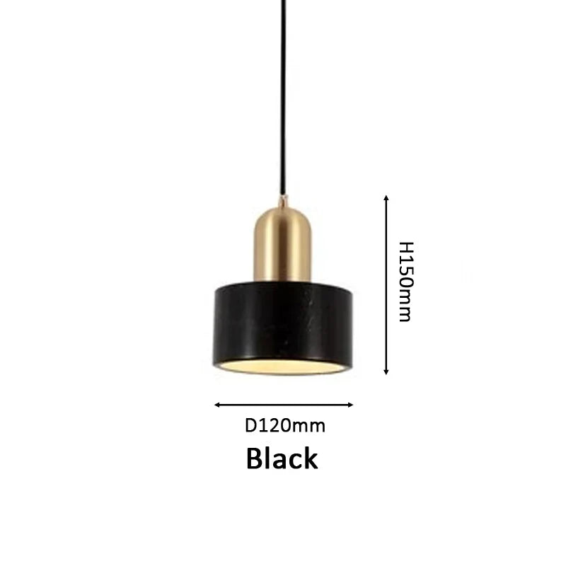 DecorBites™ Green Marble Pendant Light: Luxury Hanging Lamp for Dining Room, Bedside, Hotel.