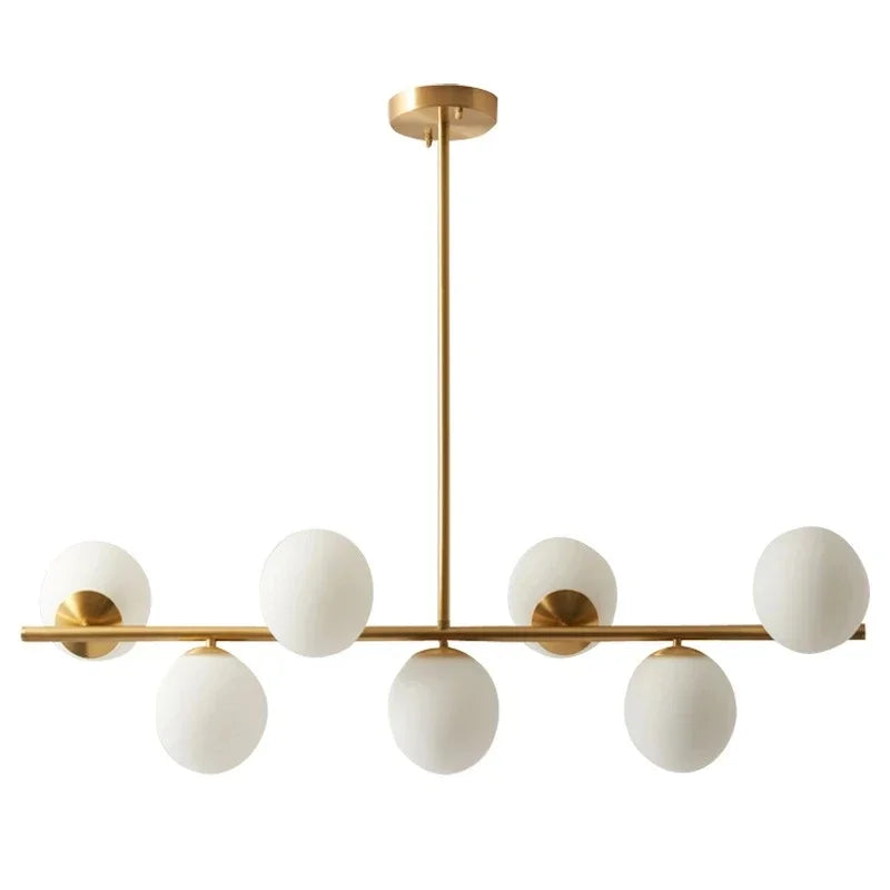 DecorBites™ Glass Ball Pendant Chandelier: Modern LED Ceiling Lamp, Nordic Style Home Lighting
