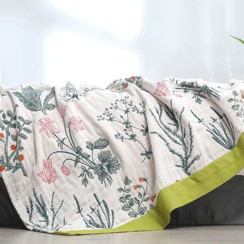 DecorBites™ Cotton Leisure Blanket: Luxury Soft Blanket for Summer, Single/Double Bedspread, Sofa Towel - Nordic Home Decor