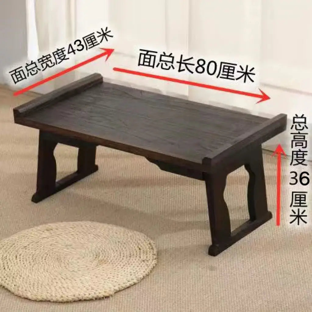 DecorBites™ Antique Chinese Style Solid Wood Foldable Table for Hanfu Shoots & Tea Cooking