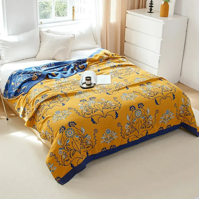 DecorBites™ Cotton Leisure Blanket: Luxury Soft Blanket for Summer, Single/Double Bedspread, Sofa Towel - Nordic Home Decor