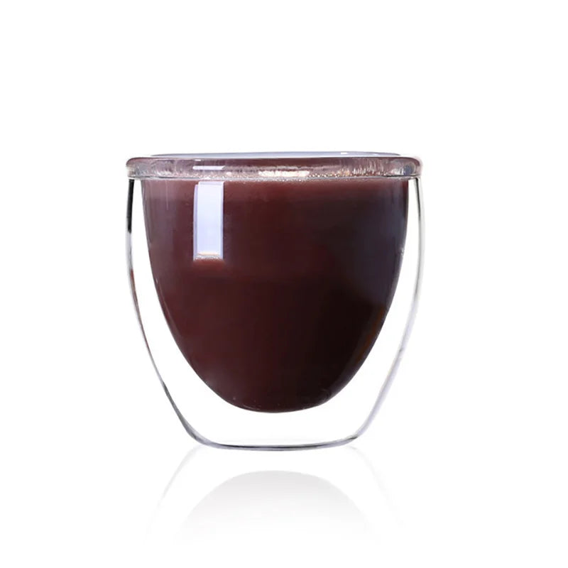 DecorBites™ Heat-Resistant Double Wall Glass Cup | Versatile Drinkware for Home