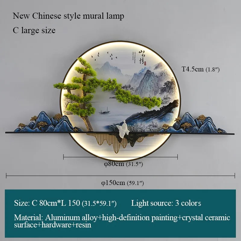DecorBites™ 3D Landscape LED Picture Lamp for Home Decor - Modern Chinese Style