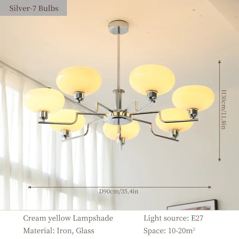 DecorBites™ Bauhaus Glass Pendant Chandelier for Bedroom Living Room Dining Ceiling Lamp