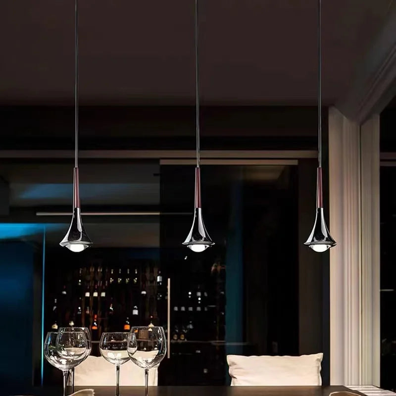 DecorBites™ LED Rain Staircase Chandelier: Modern Nordic Design Indoor Lighting for Bar Island
