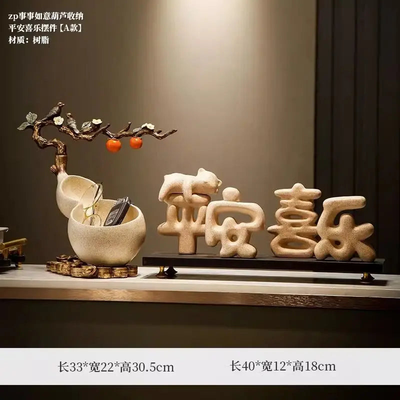 DecorBites™ Chinese Gourd Key & Desktop Storage Decoration for Wealth Attraction