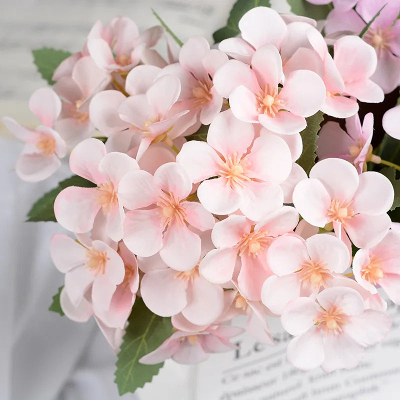 DecorBites™ Begonia Silk Flower Bouquet - Home Soft Decoration Bouquet