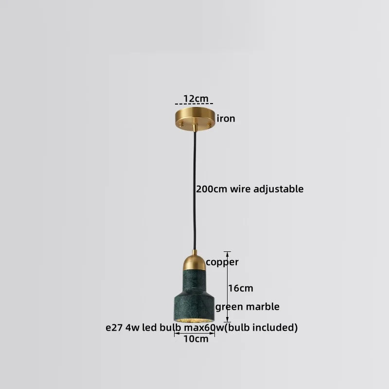 DecorBites™ LED Marble Pendant Lamp: Modern Luxury Hanging Light for Home, Restaurant & Bedroom