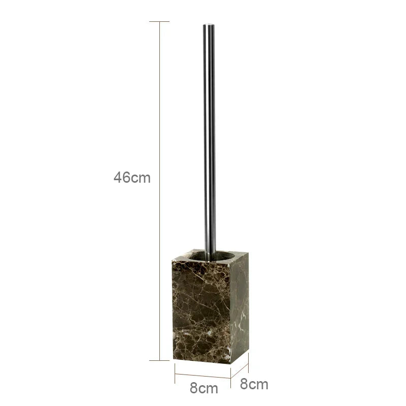 DecorBites™ Emperador Dark Marble Bathroom Set: Toothbrush Holder, Soap Dish, Soap Dispenser