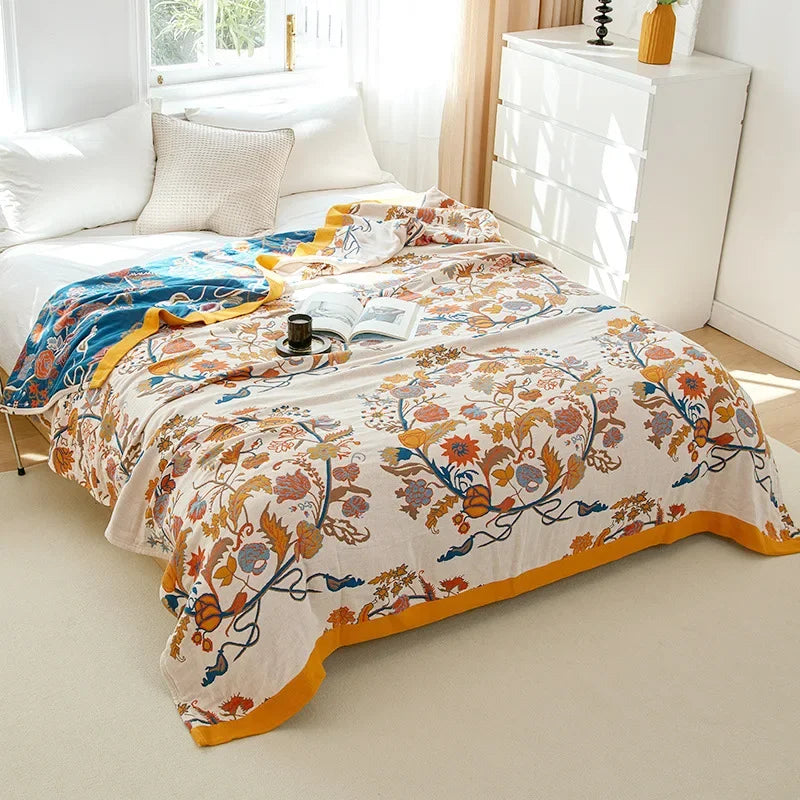 DecorBites™ Cotton Leisure Blanket: Luxury Soft Blanket for Summer, Single/Double Bedspread, Sofa Towel - Nordic Home Decor