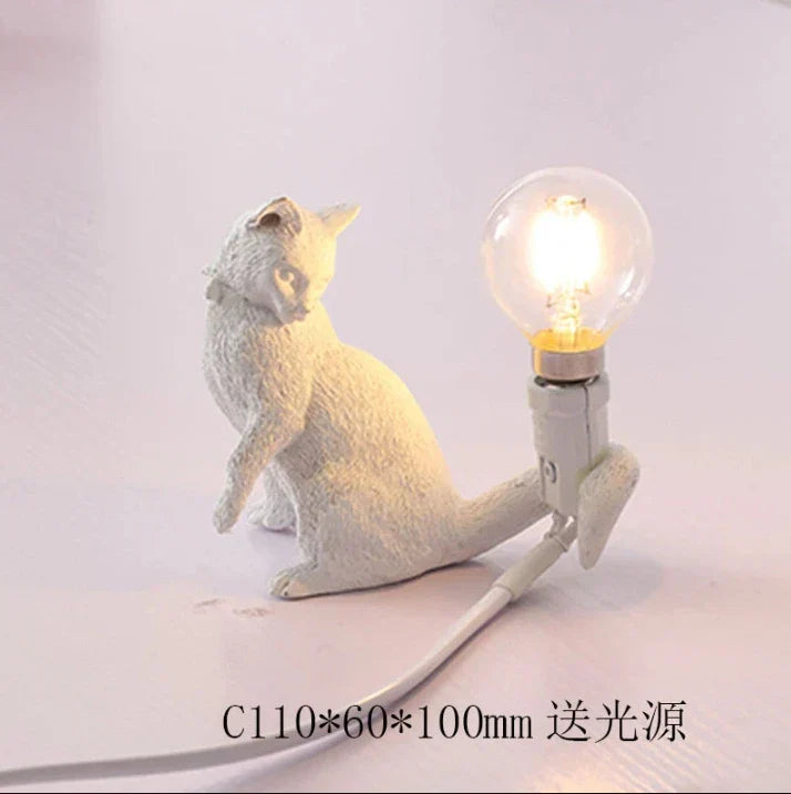 DecorBites™ Cat Resin Table Lamp for Children's Bedroom and Home Decor