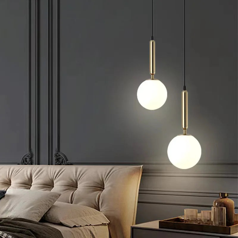 DecorBites™ Glass Ball Pendant Chandeliers for Dining Room Bedroom Lighting
