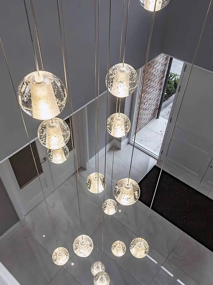 DecorBites™ Crystal Ball LED Chandelier for Modern Living Room & Bedroom décor