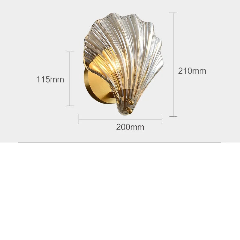 DecorBites™ Glass Copper LED Wall Lamp for Home Indoor Decor - Modern Nordic Wandlamp