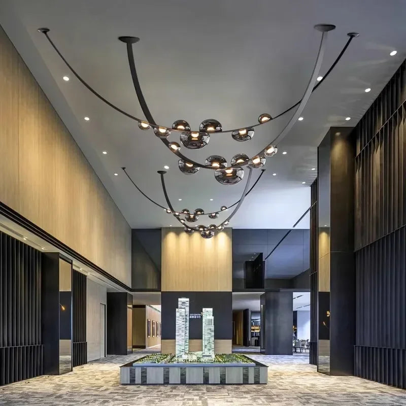 DecorBites™ Designer Leather Loft Chandelier Pendant Light for Living Room Hotel Staircase
