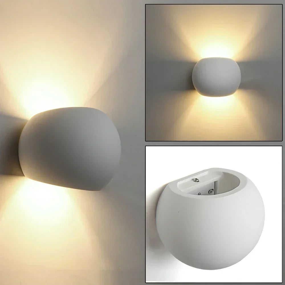 DecorBites™ LED Gypsum Wall Lamp 5W Modern Indoor Sconces Bedroom Living Room Lighting